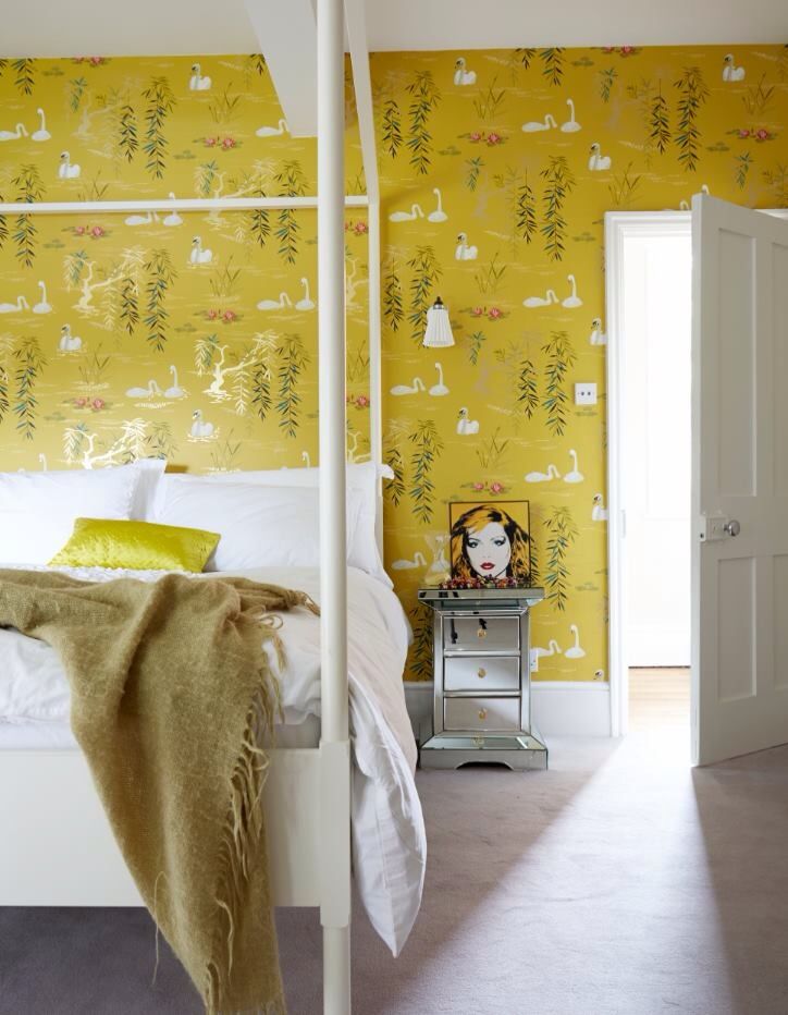 Swans wallpaper by Nina Campbell available from Rockett St George