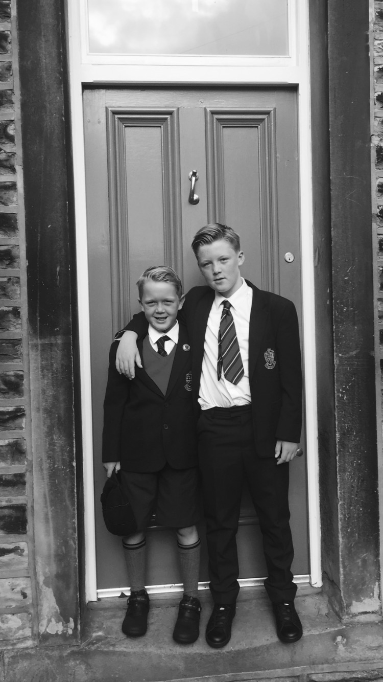 Same doorstep, bigger boys. I wonder what this year will bring? 