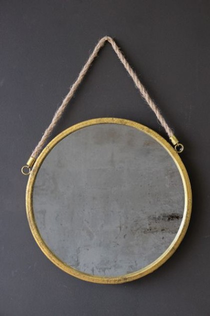 Gold leaf effect mirror www.rockettstgeorge.co.uk