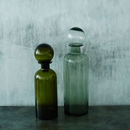 Vintage style green bottle with stopper www.grahamandgreen.co.uk
