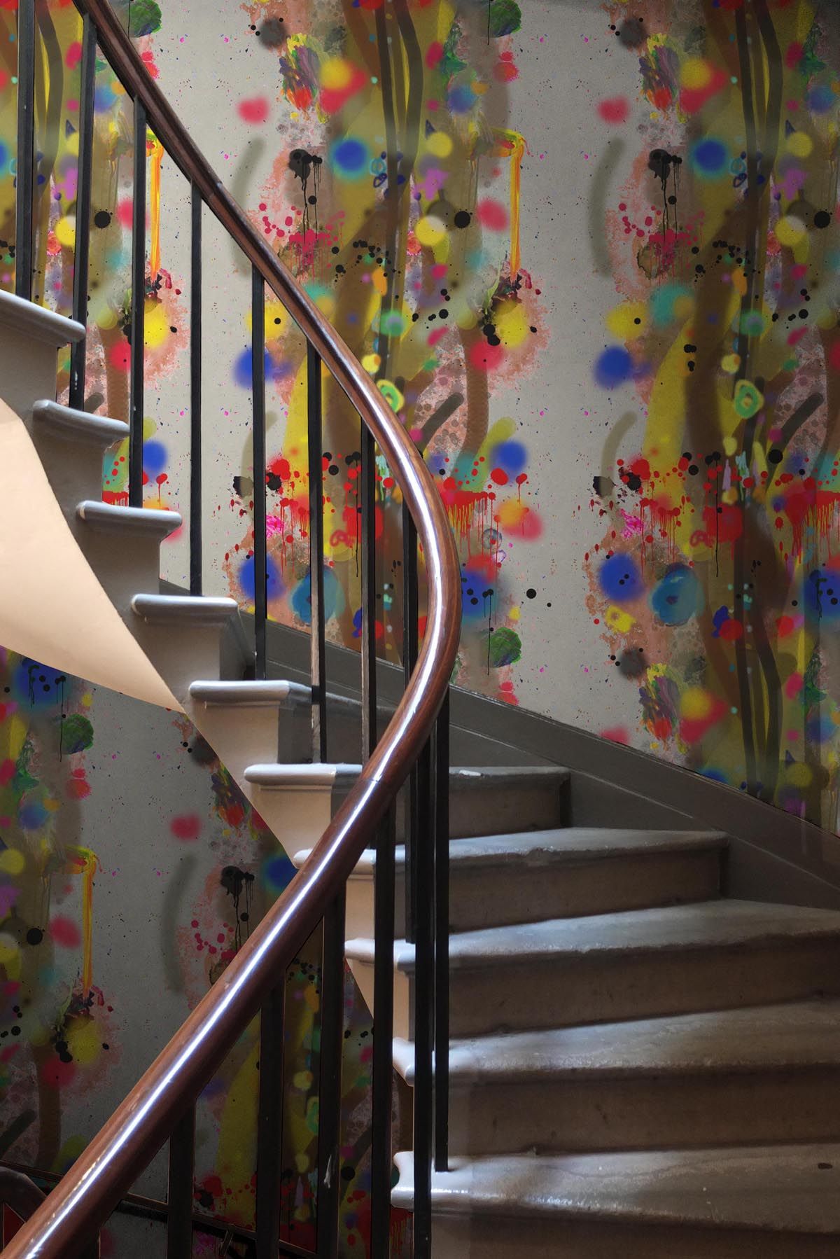 Graffiti stripe super wide wallpaper panel £300 Timorous Beasties