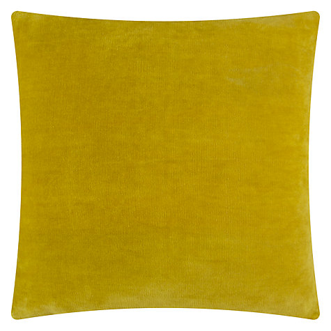 Sulphur plain velvet cushion, £25 John Lewis