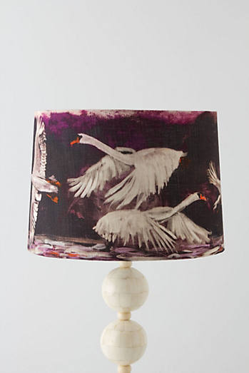 The velvet swan patterned lampshades that may well have made me lose my marbles. £74 Anthropologie