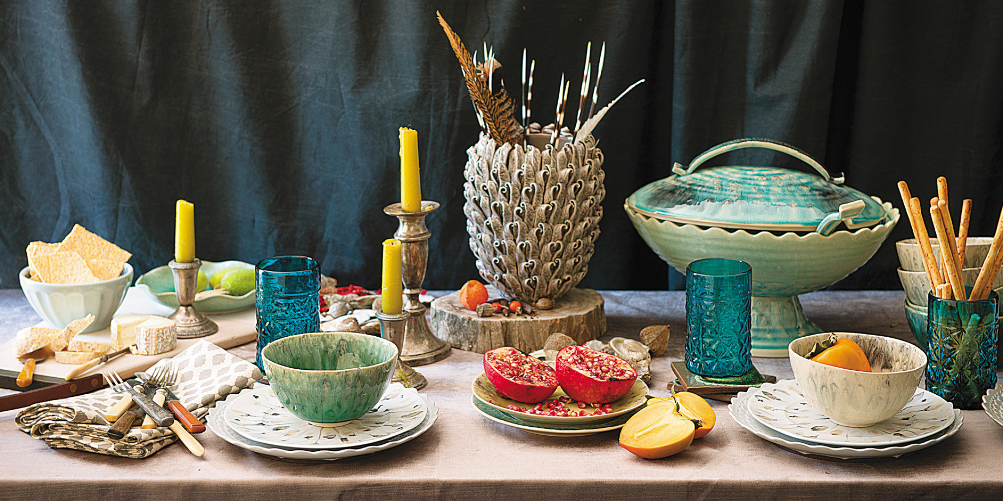 The Christmas table with ALL the Anthropologie trimmings