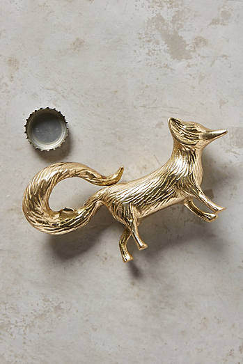 Brass fox bottle opener £14 Anthropologie