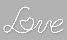 White LED Love sign £50 Next
