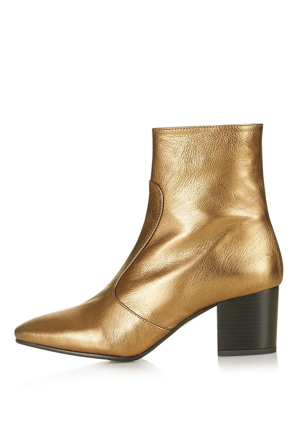 Gold metallic ankle boots £75 Top Shop