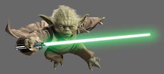 My new mentor Yoda harnessing the green light of The Force. 
