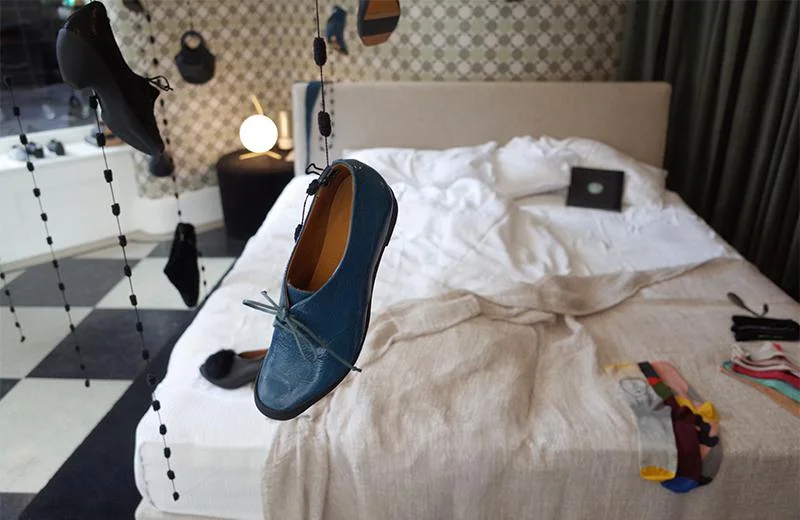 Petrol blue patent lace ups, £185 Tracey Neuls.