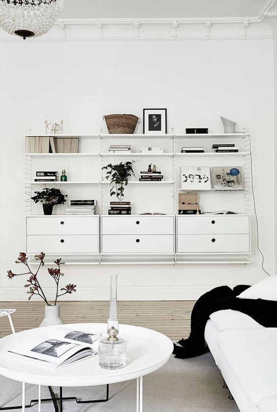 White string shelving and wall panels available from www.skandium.com