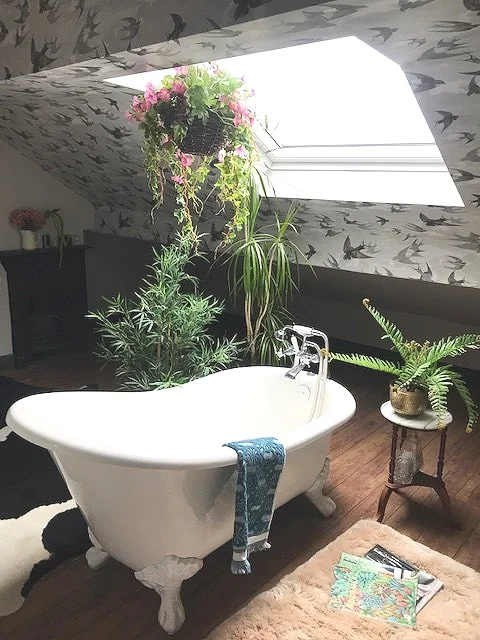Chimney Swallows wallpaper by John Derian for Designers Guild