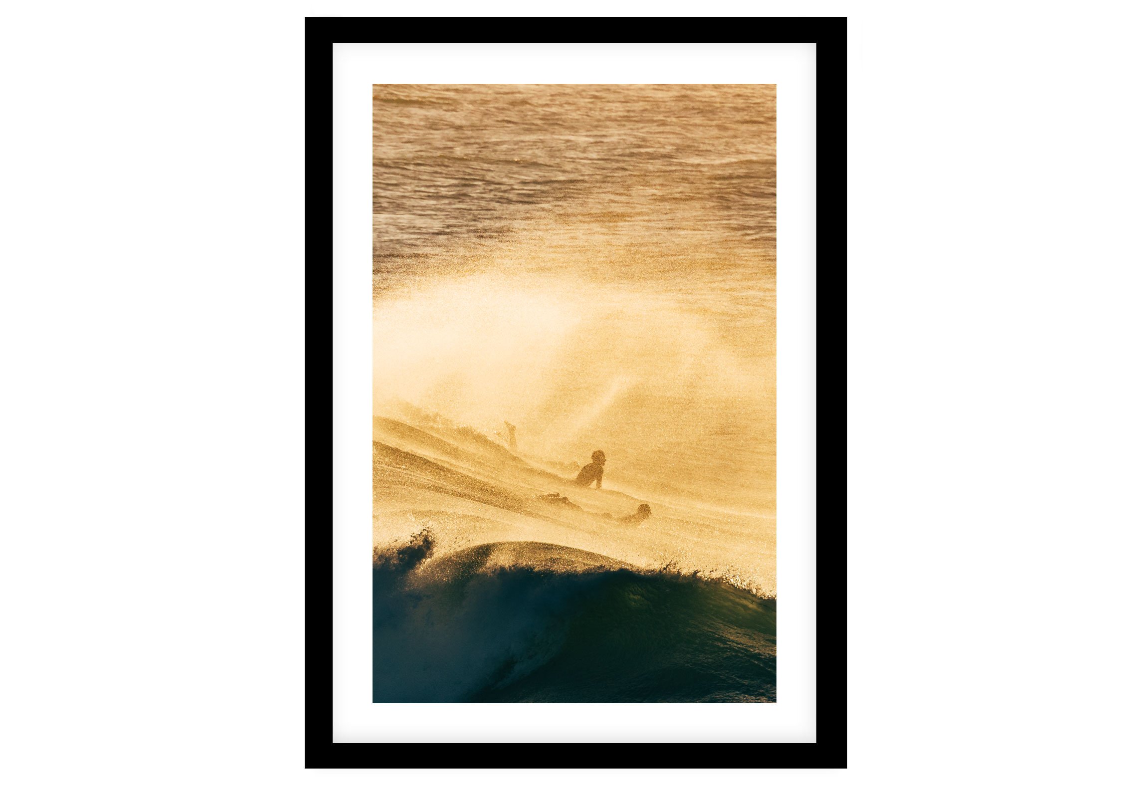 Crantock Sunset Surf Framed Print