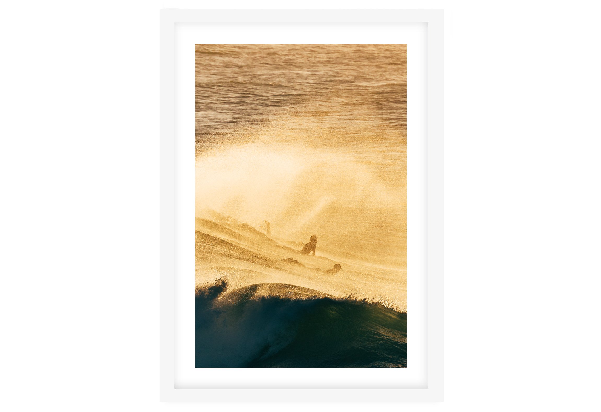 Crantock Sunset Surf Framed Print