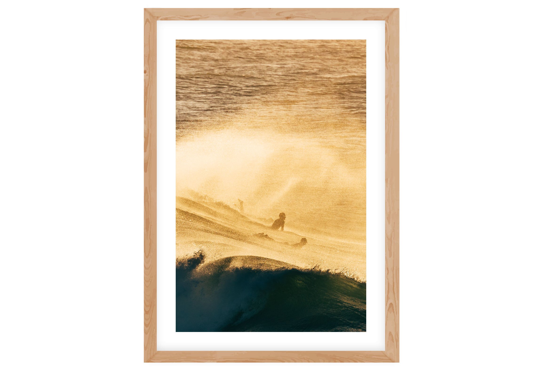Crantock Sunset Surf Framed Print