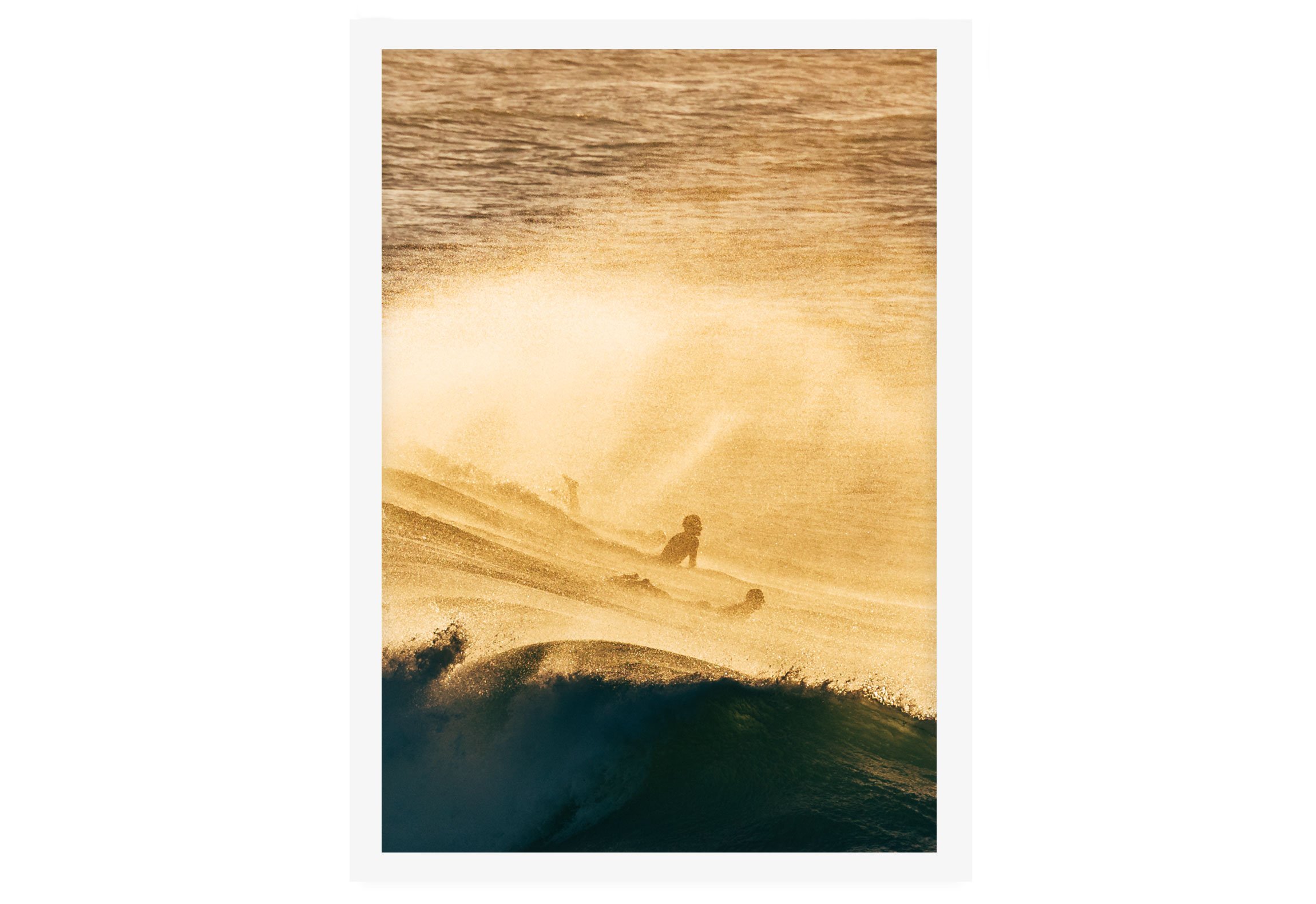 Crantock Sunset Surf Framed Print