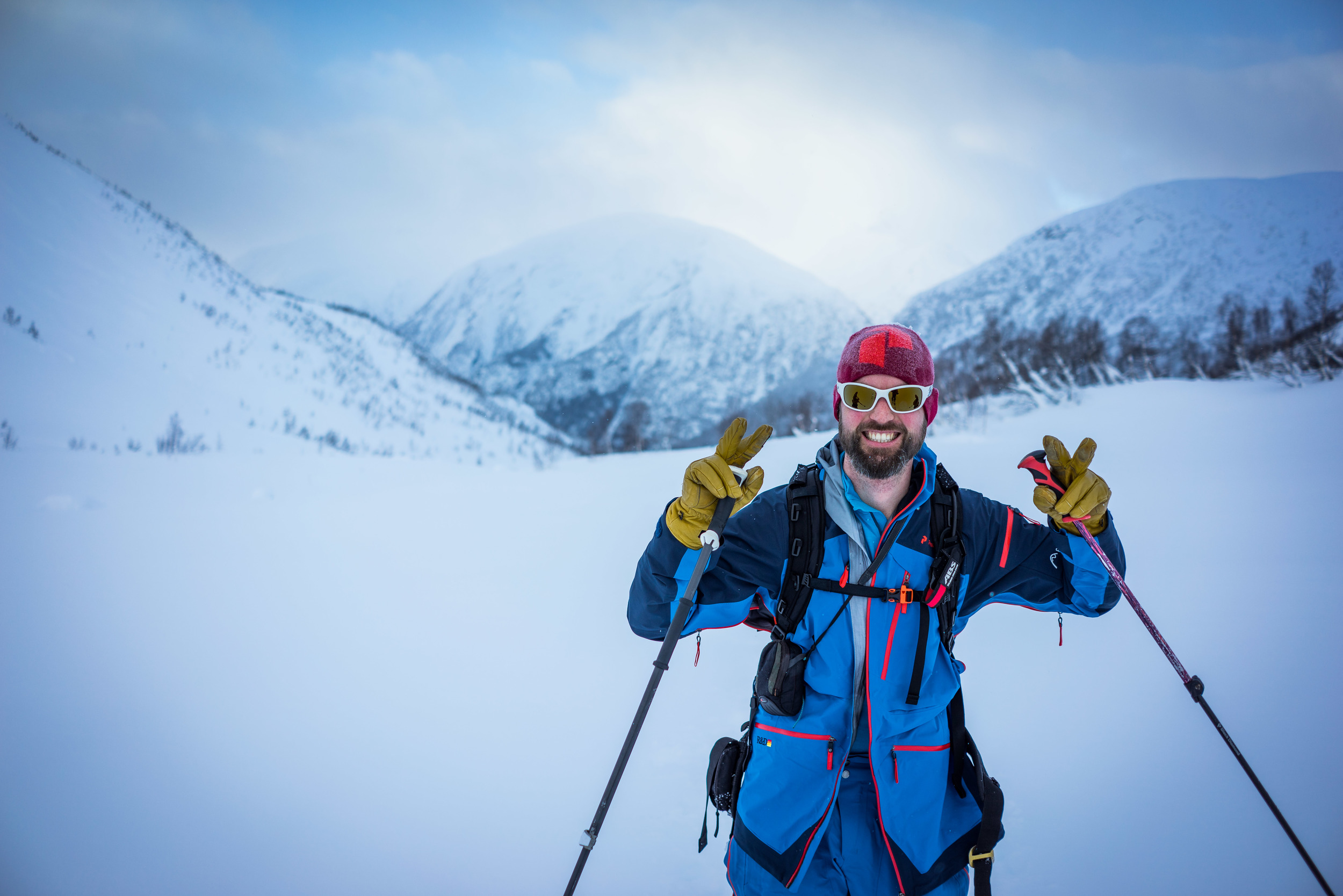 Happy guide. Einar Løken from Breogfjell showed us all the good secret spots and made sure the trip was safe. ( www.breogfjell.no )