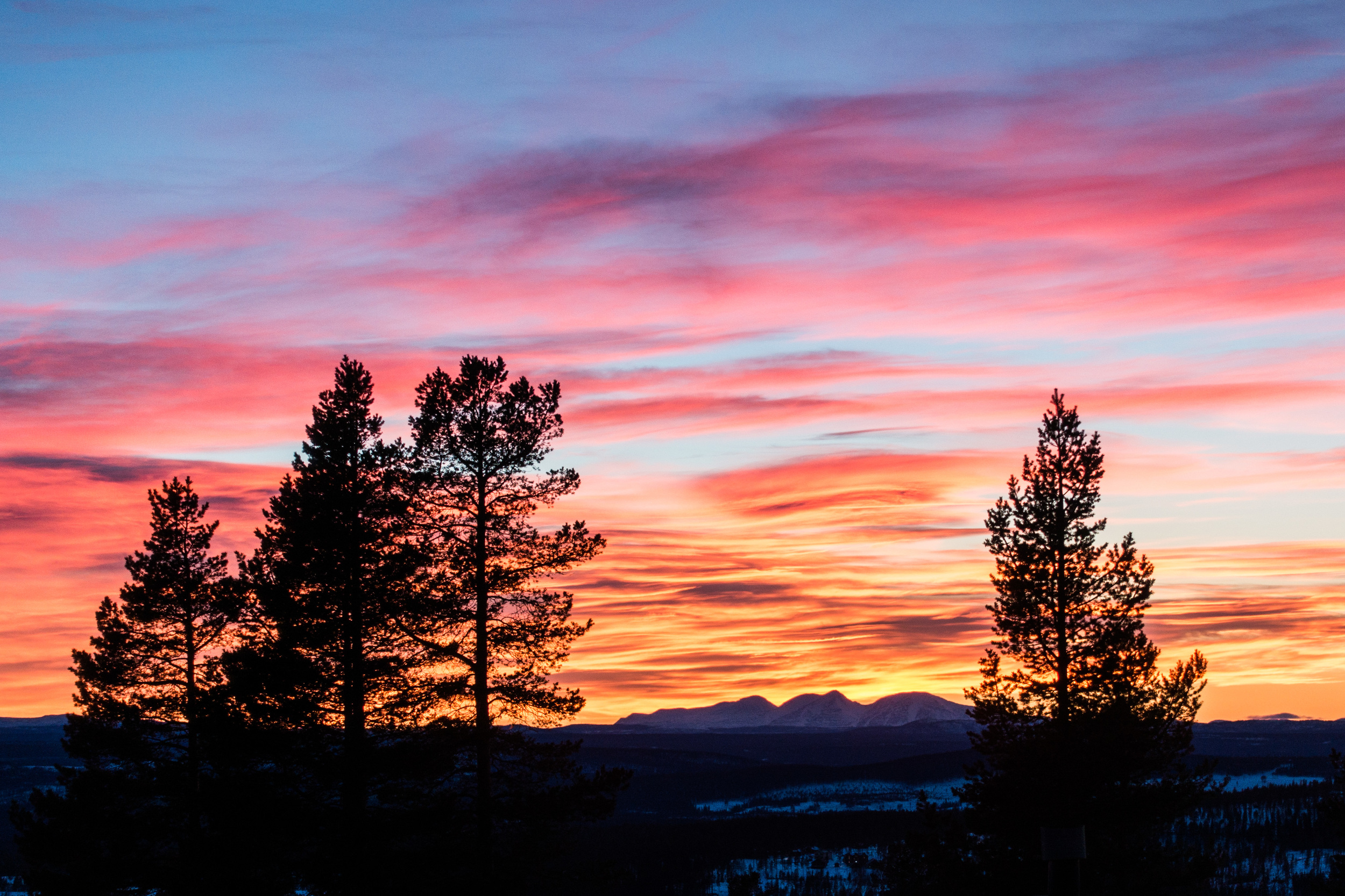 The view of Sølen seen from Idre Fjäll. 