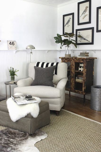 This cozy corner's soft palette instantly let's my brain breathe.