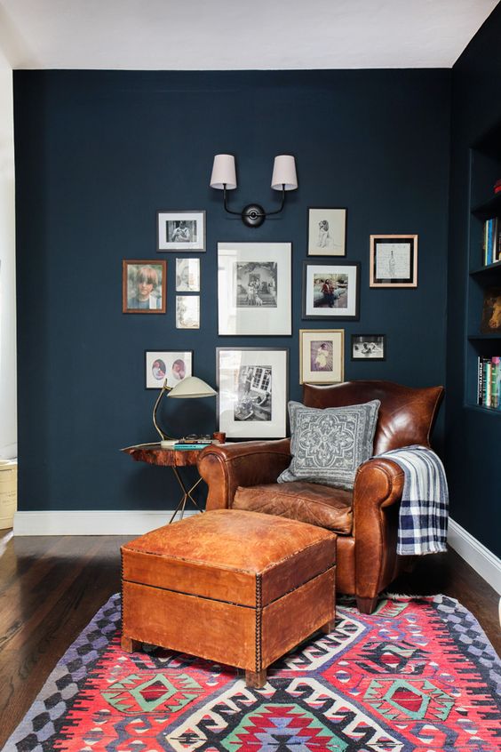 This eclectic nook by Wife in Progress shows how color and pattern can be oh-so-calming.