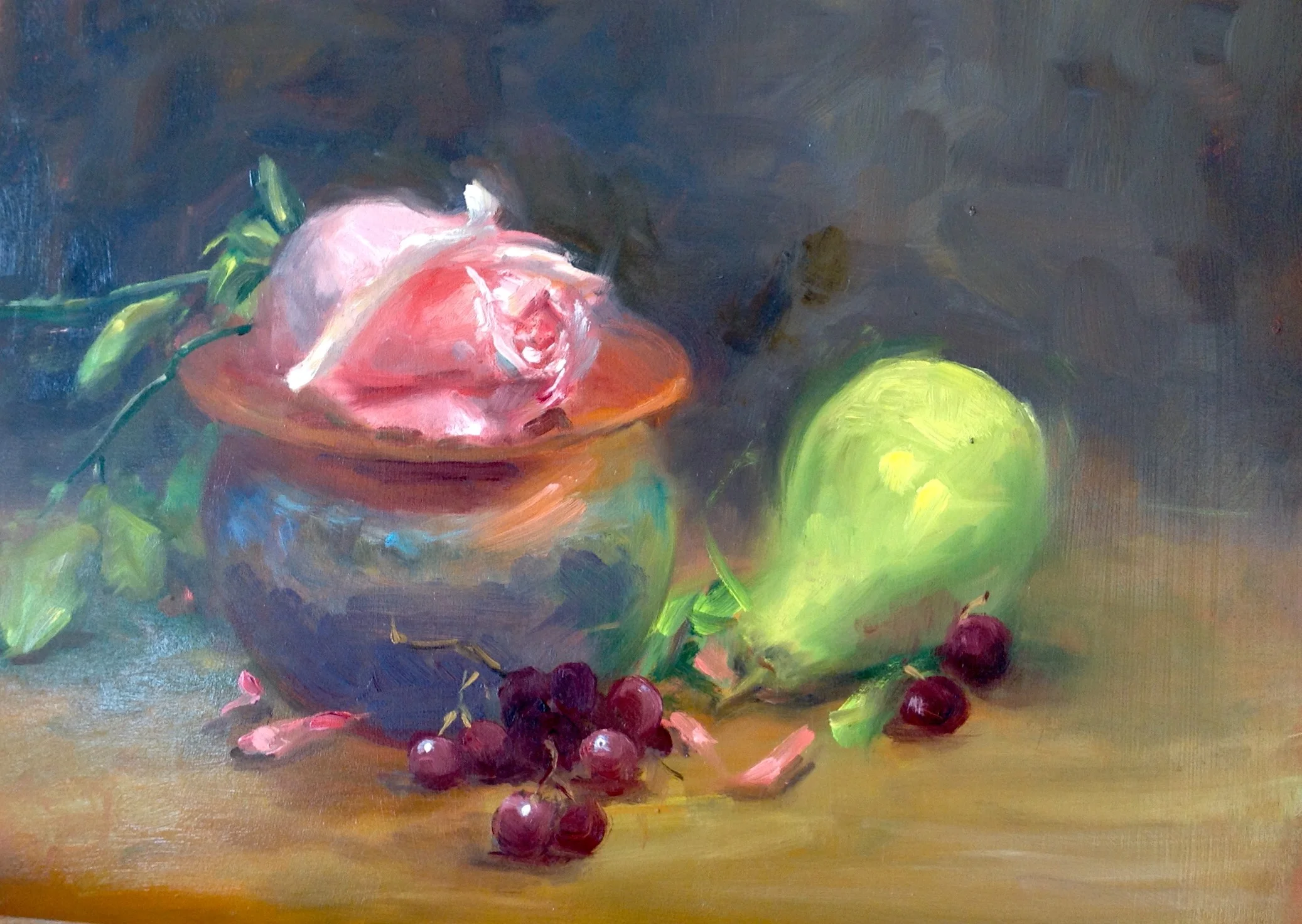 PINK ROSE AND PEAR