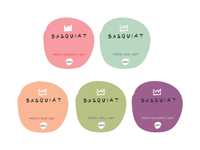 The five cider flavours
