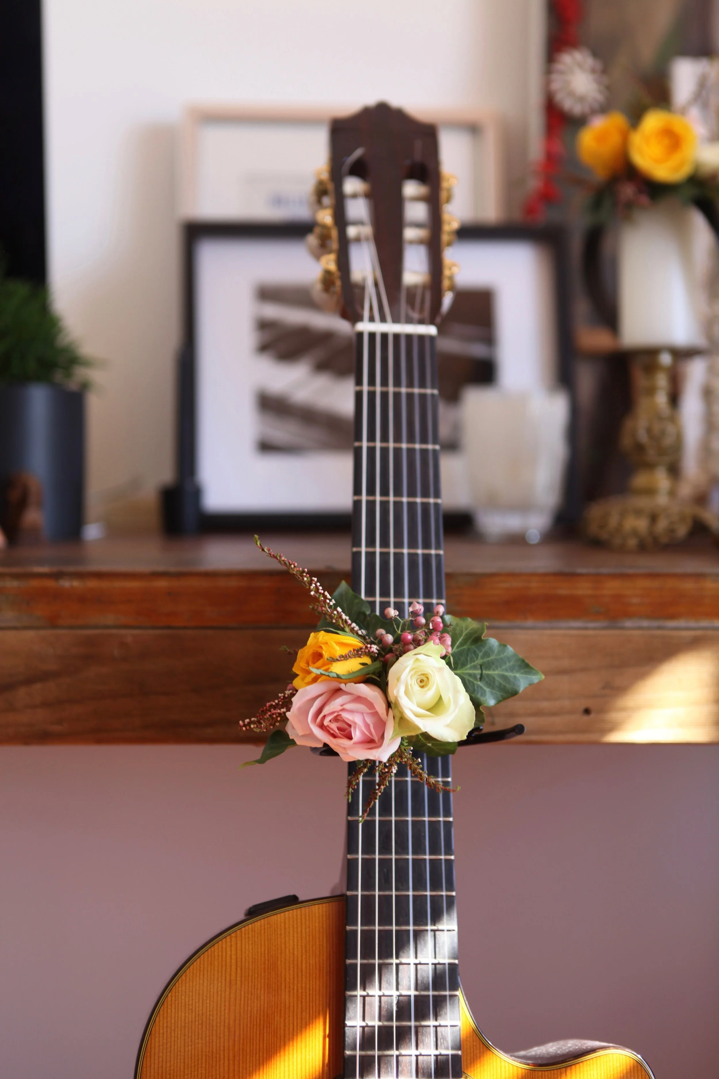 A wrist corsage. This photo didn't turn out the way I planned oops! So I will be taking it again, but you get the idea.