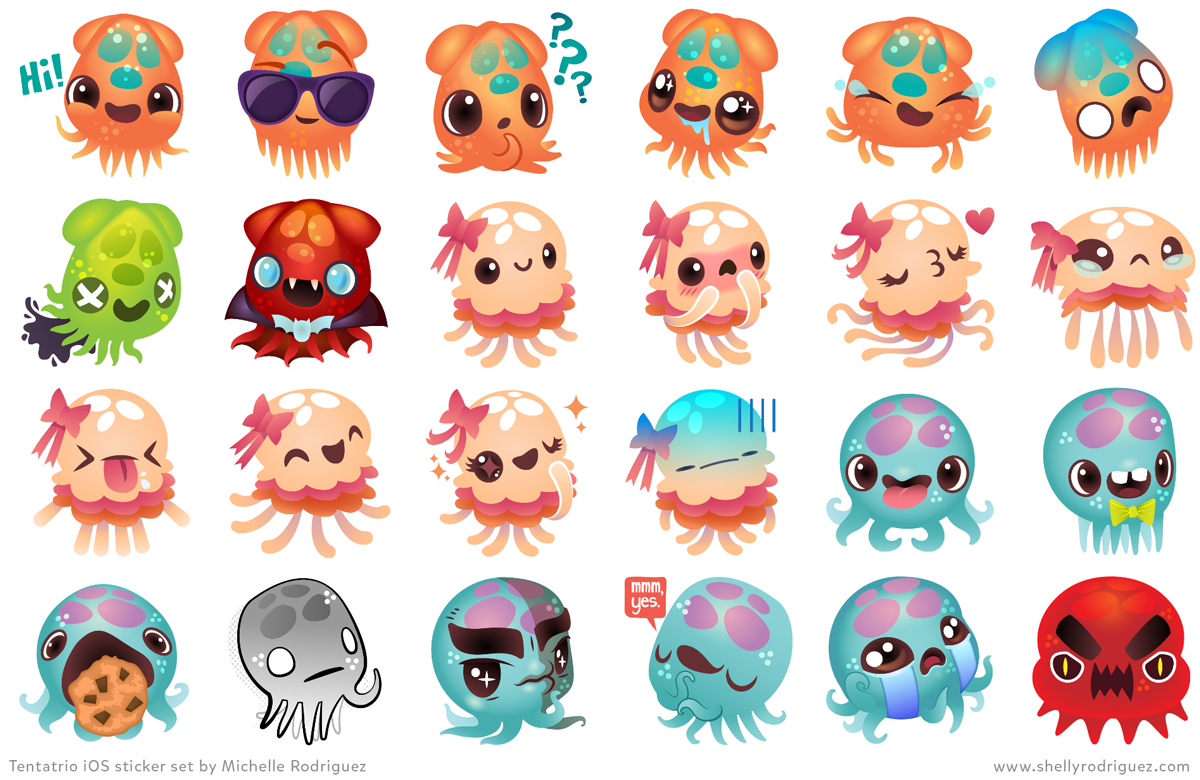 Tentatrio iOS Sticker Set