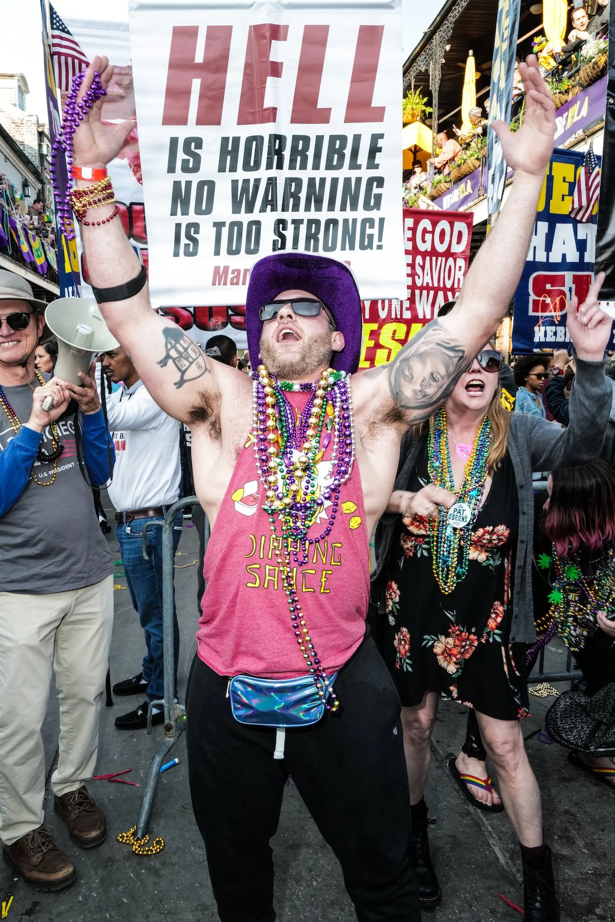 Man at Mardi Gras, New Oleans 2020