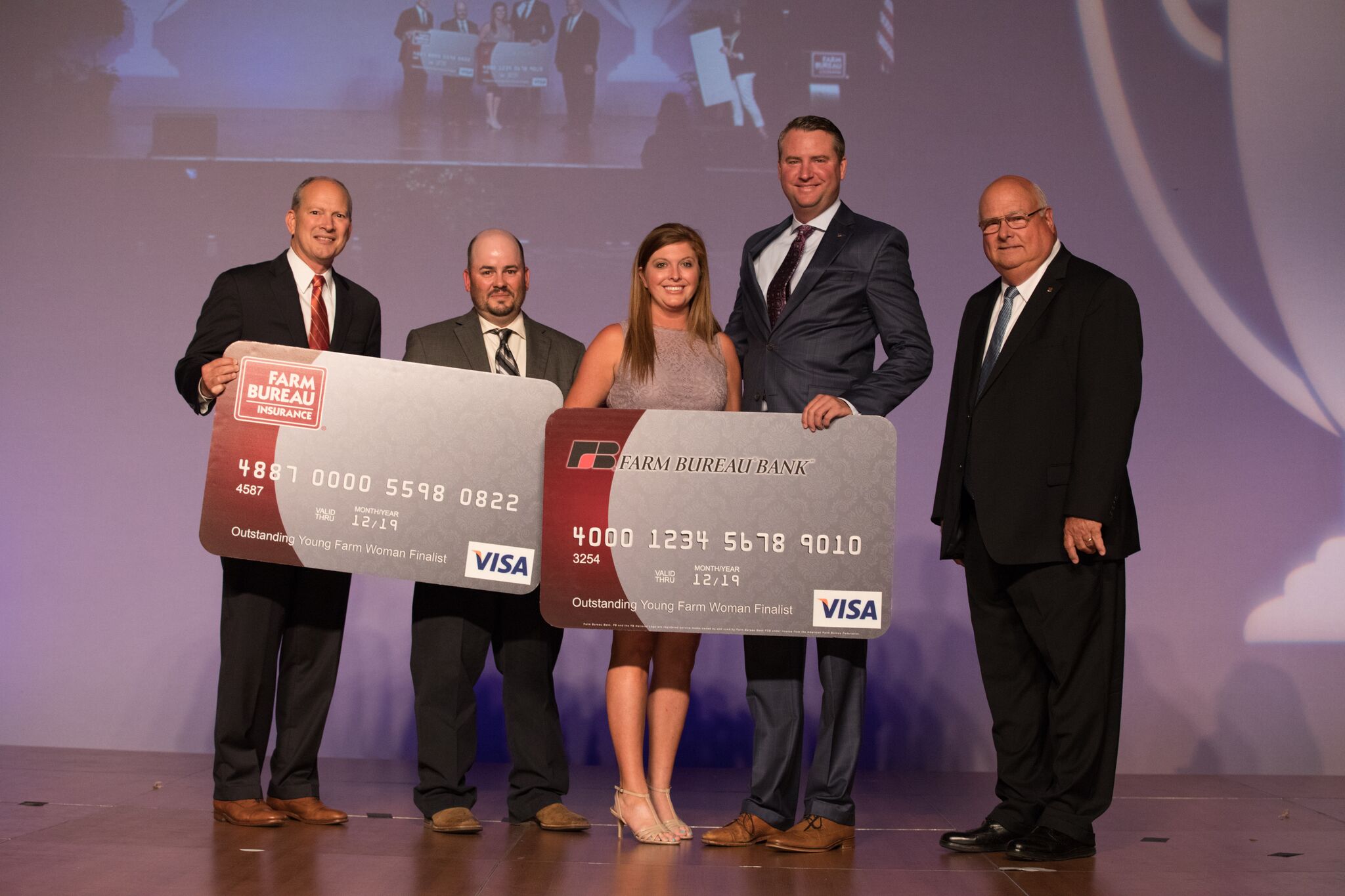 Kacie Luckett (center) of East Baton Rouge Parish is the winner of the 2018 Louisiana Outstanding Young Farm Woman contest.