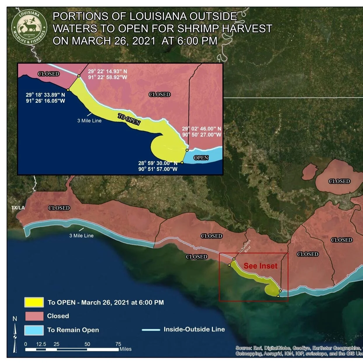 Shrimp Season to Open in a Portion of State Outside Waters on March 26