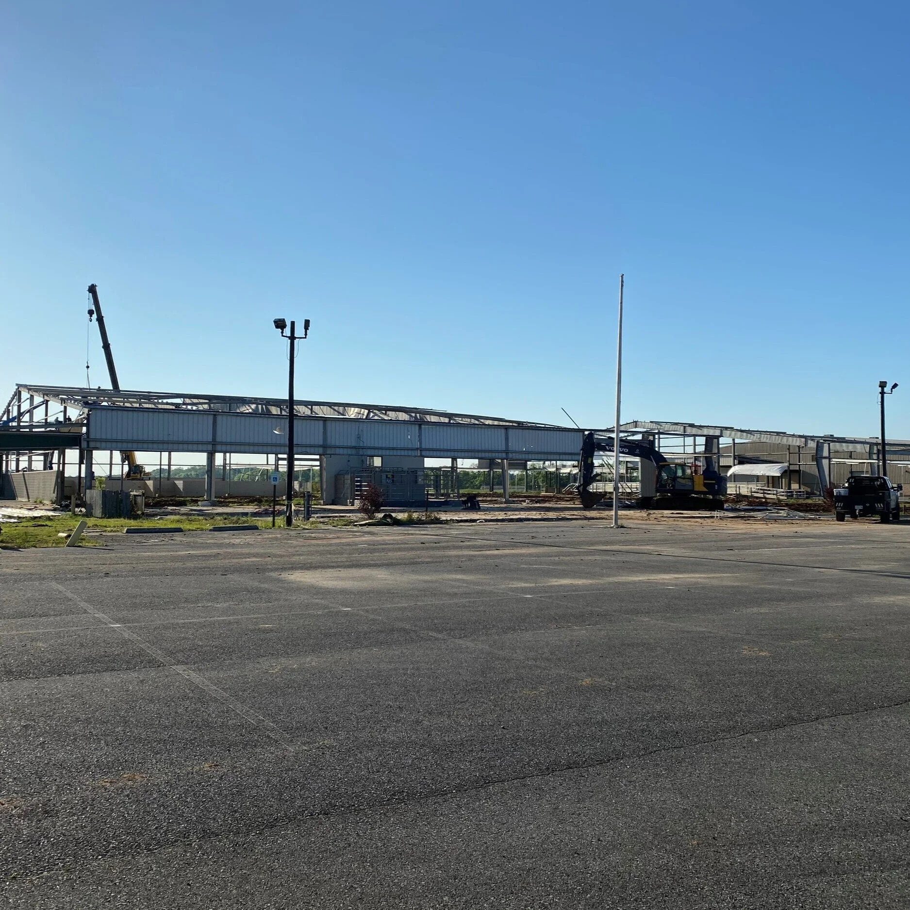 Demolition Progress Being Made At Tornado-Damaged AgCenter Facility