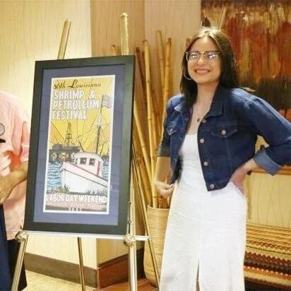 Childhood Memories Inspired Shrimp and Petroleum Festival Poster