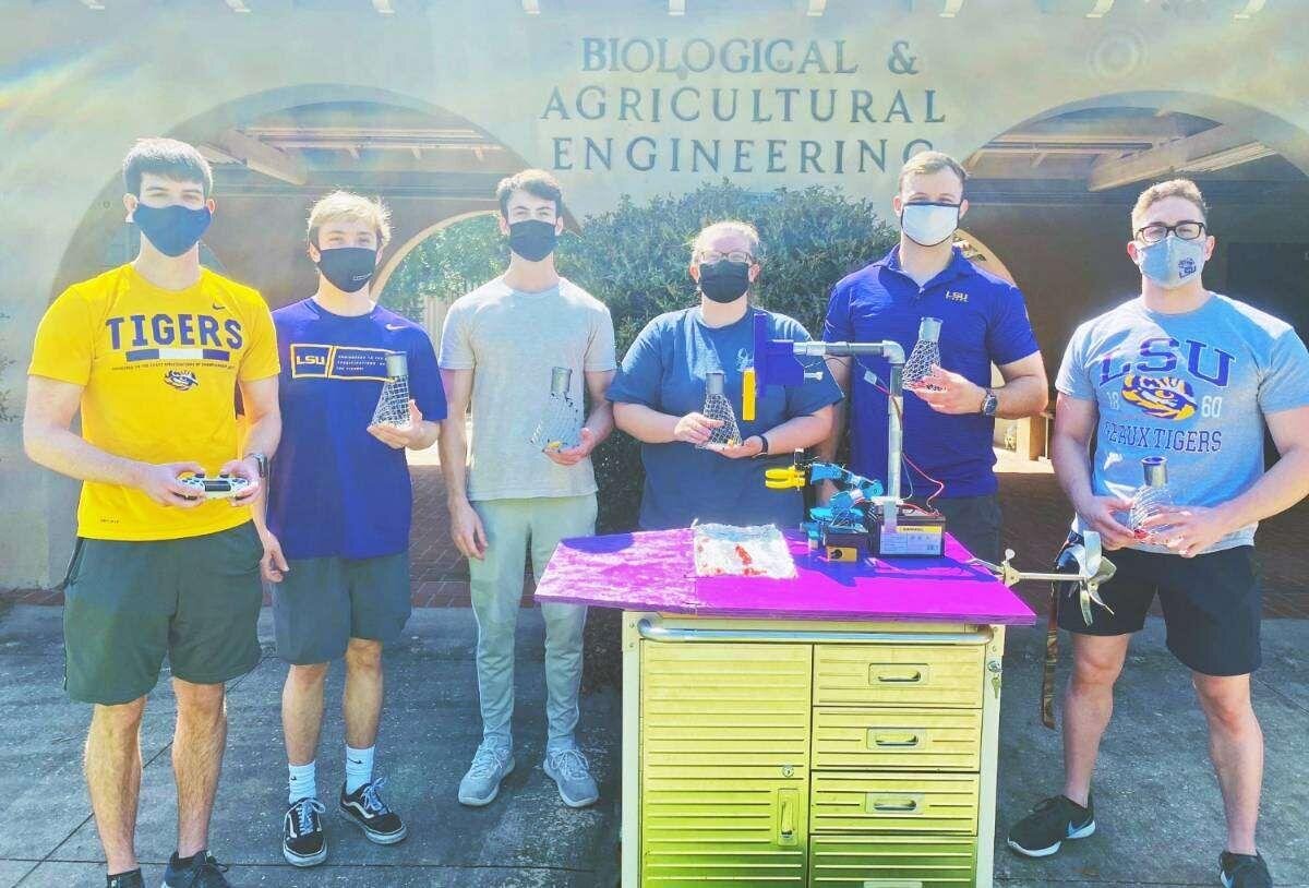 Six LSU Engineering Students Build a Robotic Arm to Help Harvest Crawfish