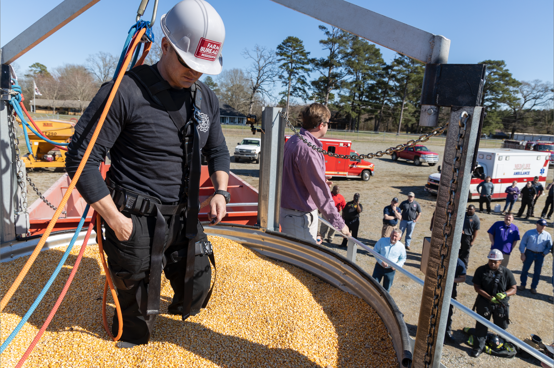 Farm Bureaus Partner to Hold Grain Bin Rescue Training Workshops in Northeast Louisiana