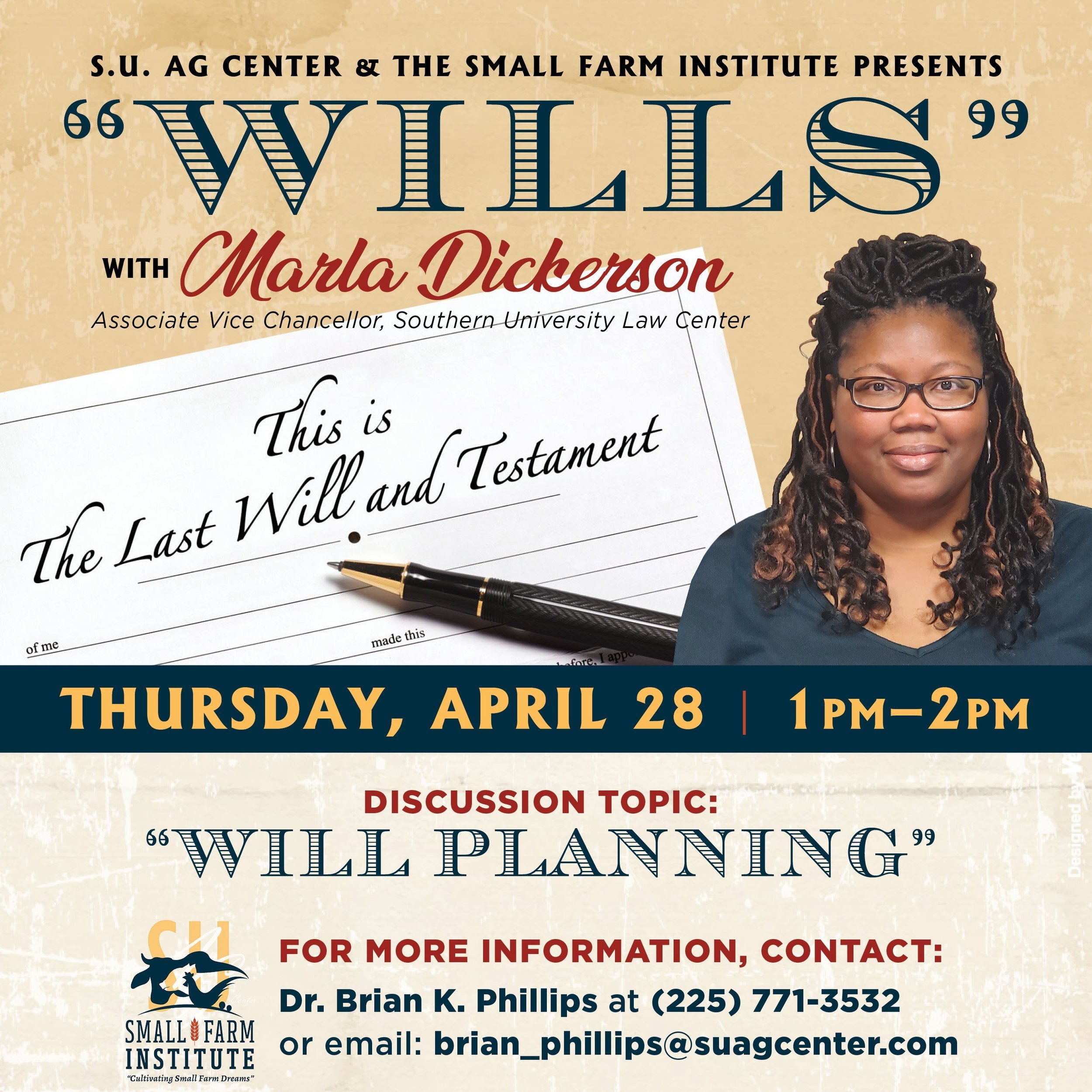 SU Ag Center to Hold a Virtual Will Planning Workshop on April 28