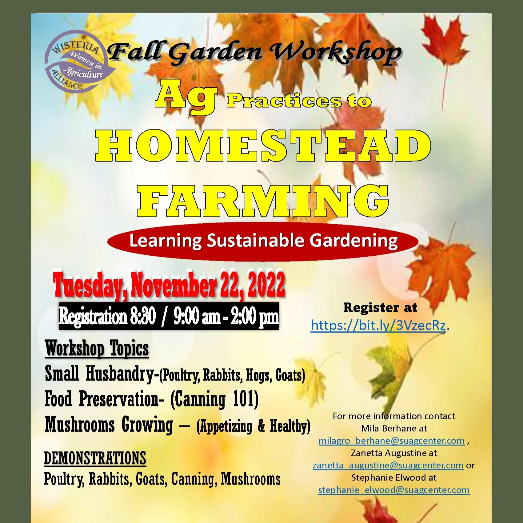 SU Ag Center Set to Host its Fall Garden Workshop