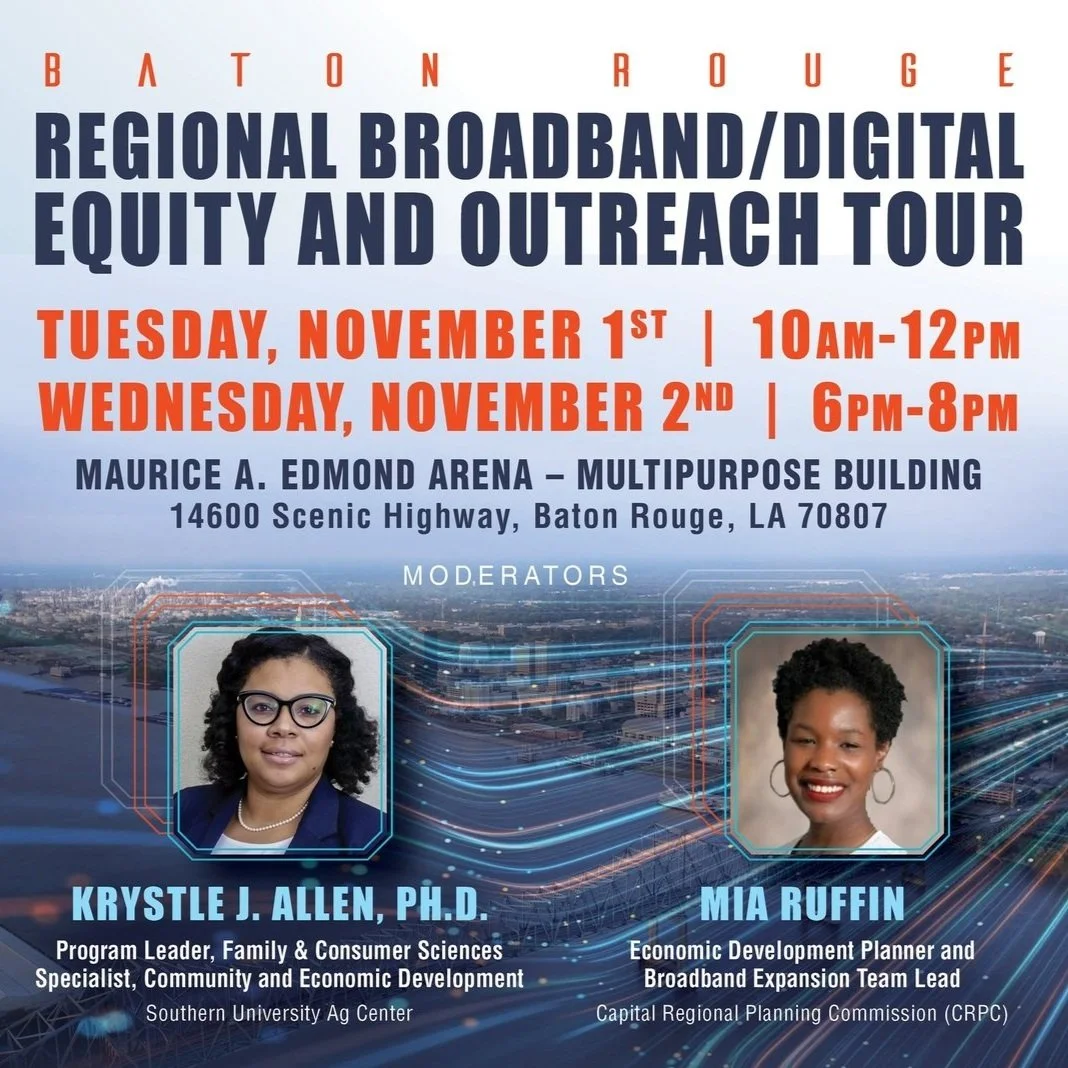SU Ag Center to Host a Regional Meeting on Louisiana’s Statewide Digital Equity Plan