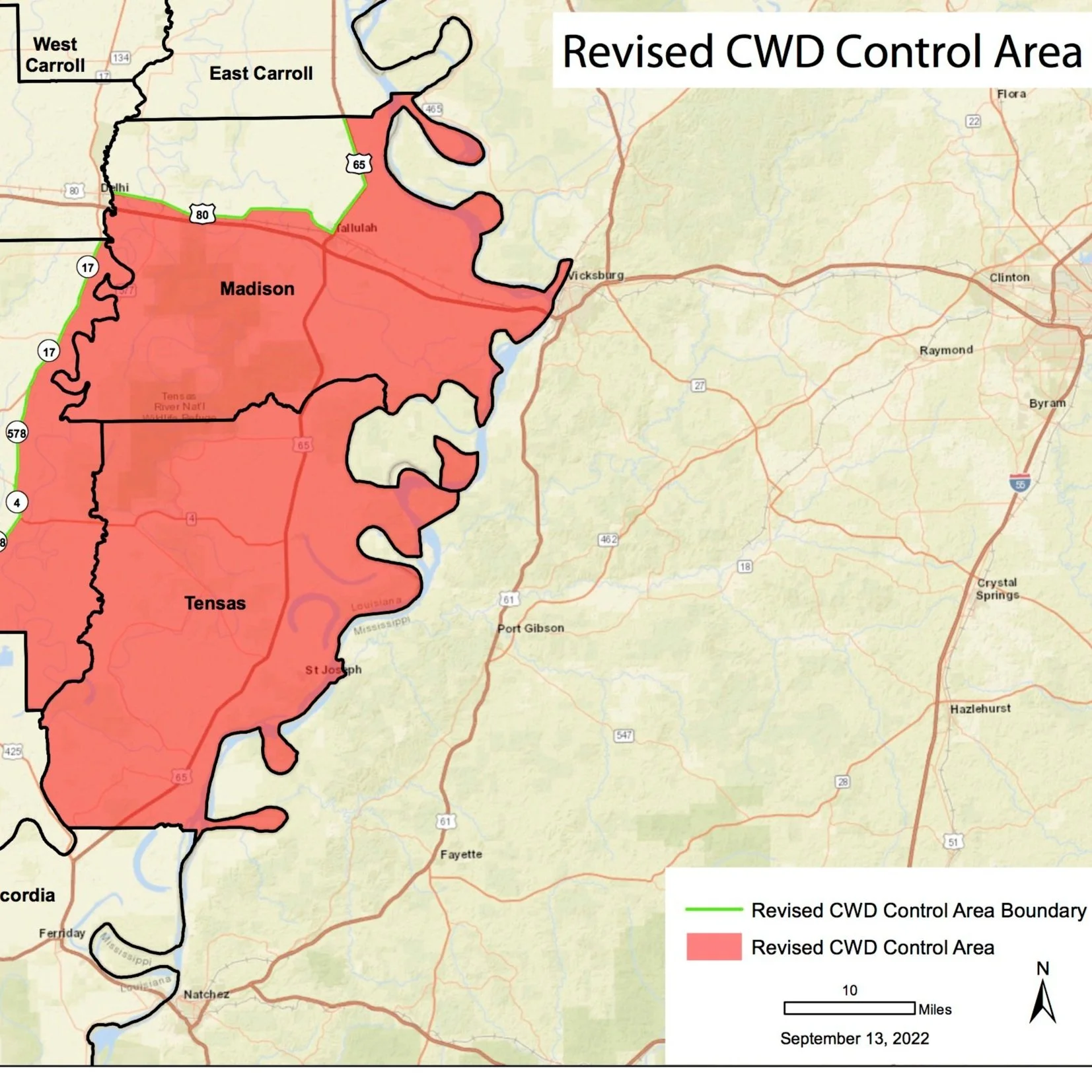 LDWF Reminds Deer Hunters of CWD Control Area Regulations in Northeast Louisiana