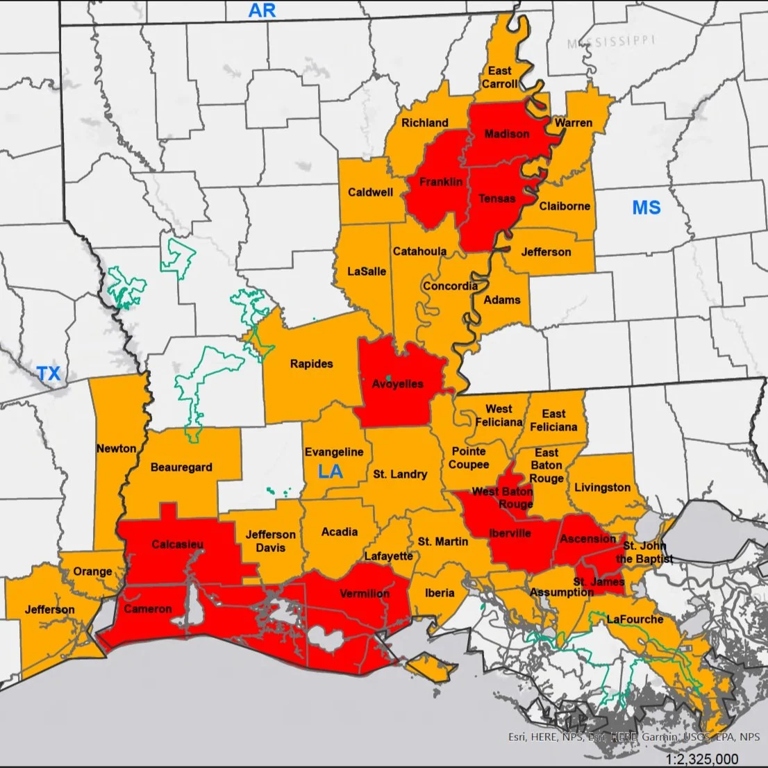 US Secretary of Agriculture Declares Disaster in 11 La. Parishes Due to Rain Losses in August