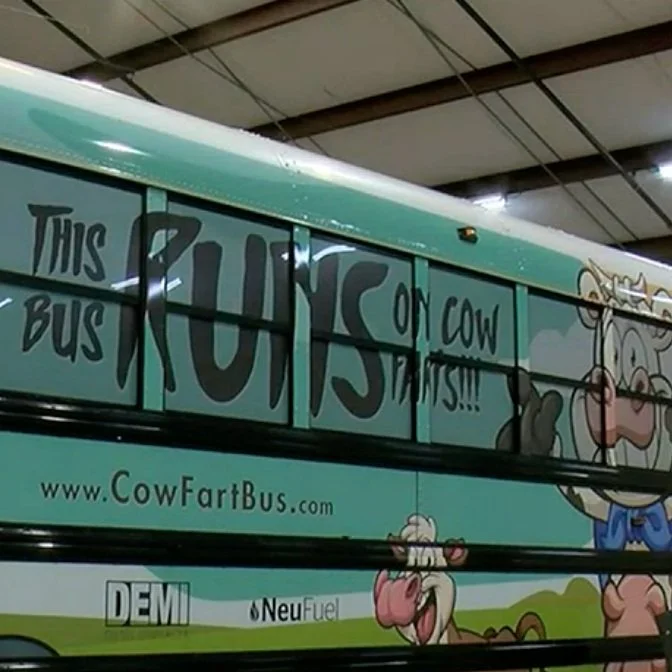Bus Uses Cow Flatulence For Fuel