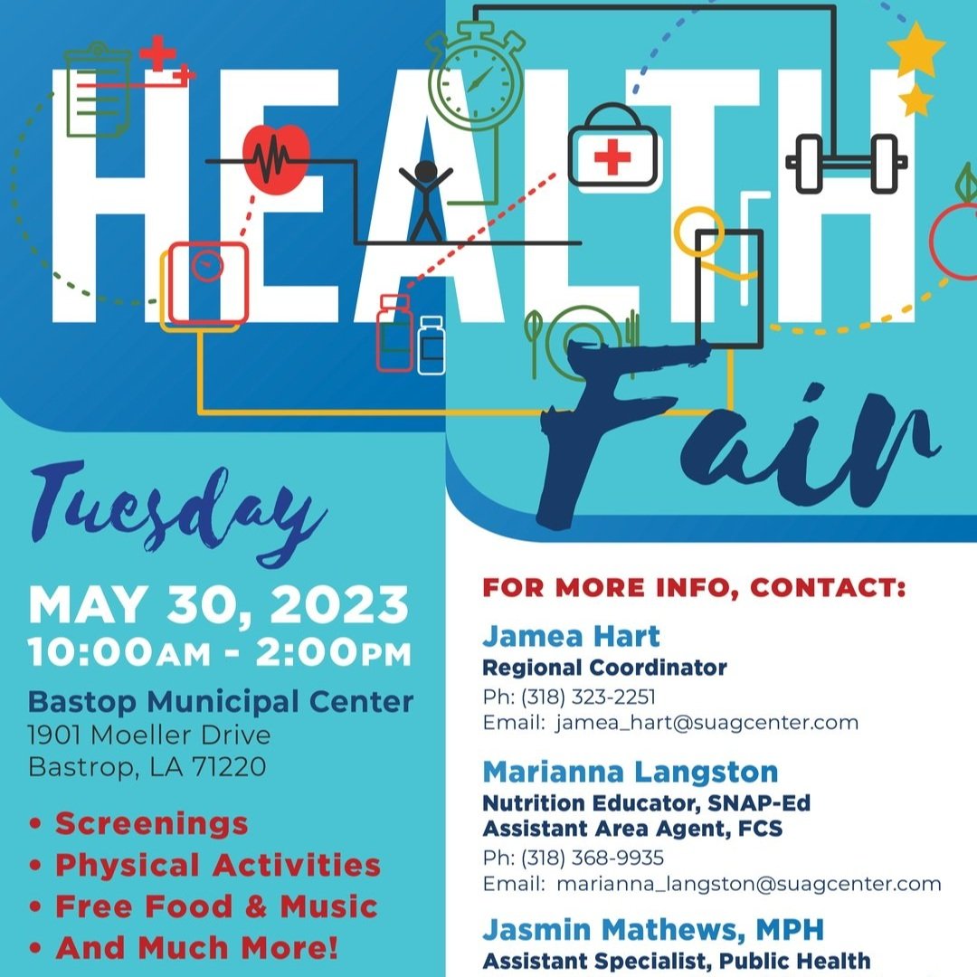 SU Ag Center Set to Hold a Health Fair in Bastrop on May 30