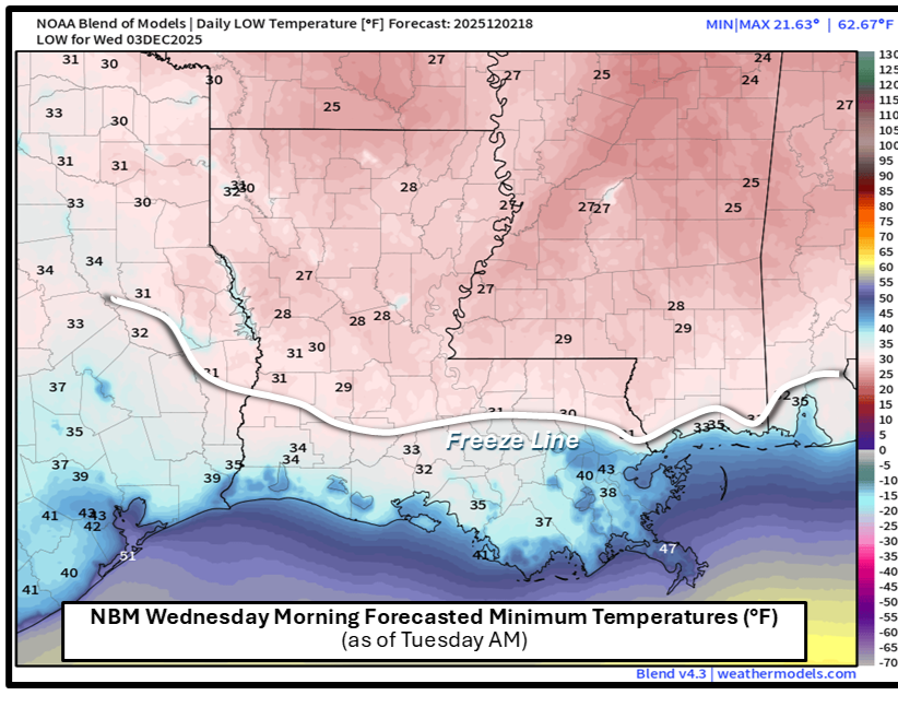 'Freezer' Tonight... Rains Return Later This Week