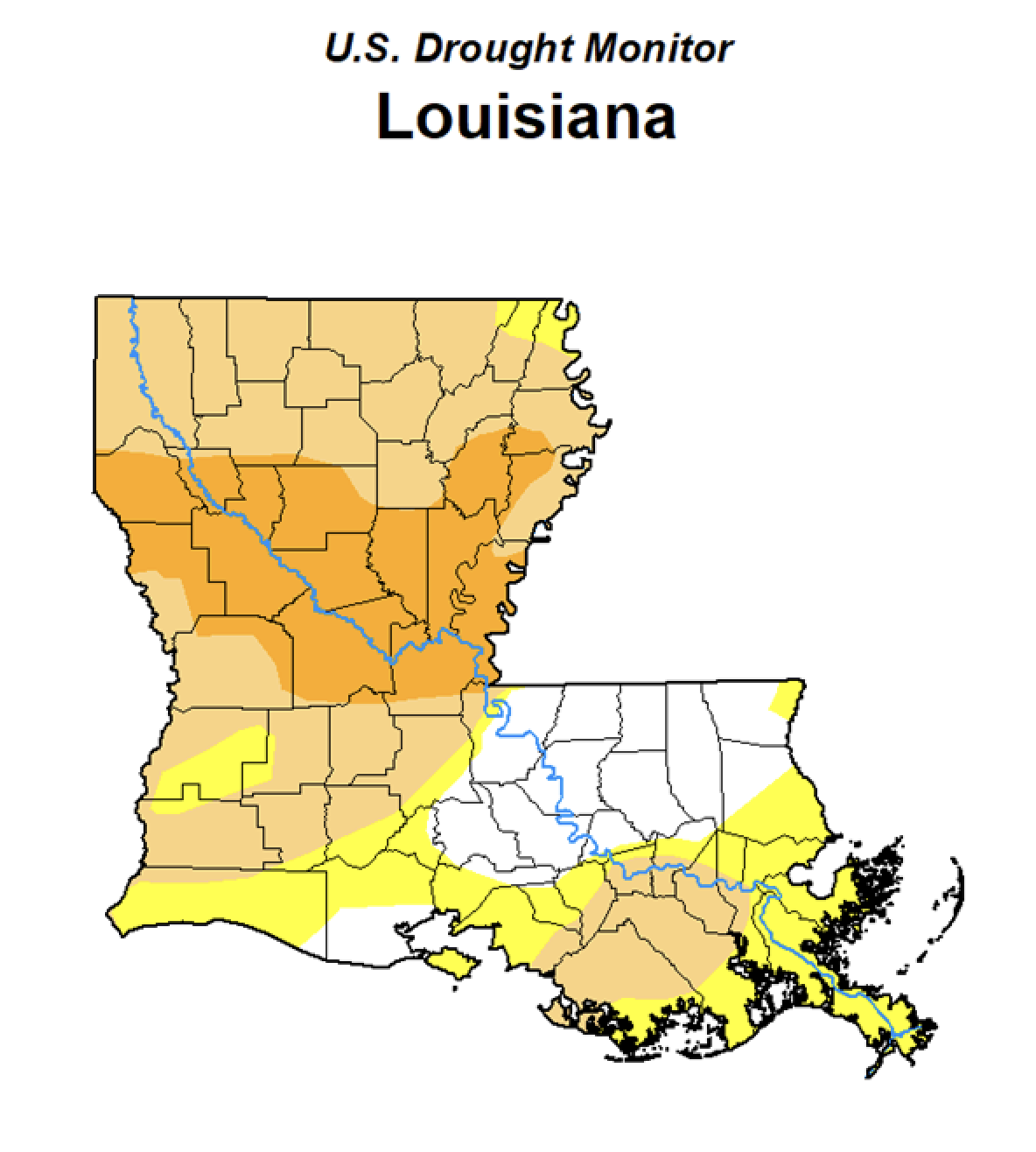Louisiana Weekly Drought Monitor Update: January 13, 2026