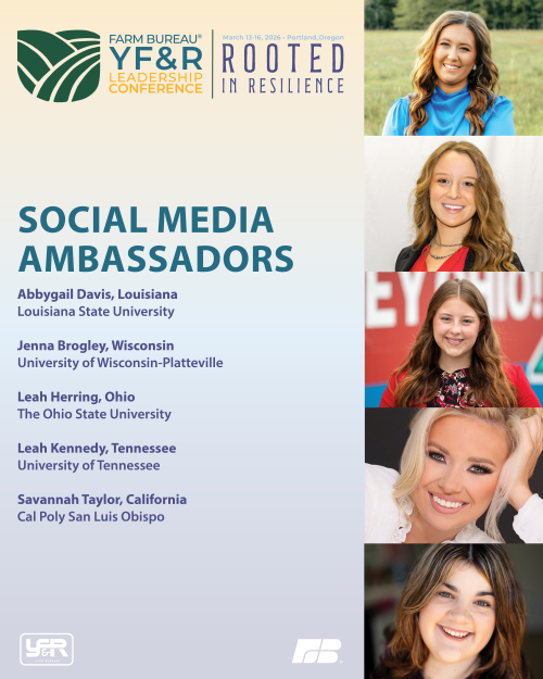 Congratulations to Social Media Ambassadors &amp; Farm Bureau MANRRS Fellows 