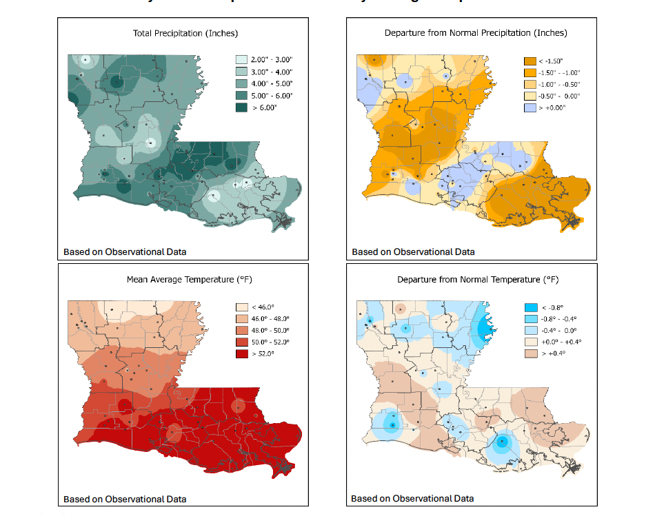Louisiana Monthly Climate Review - January 2026