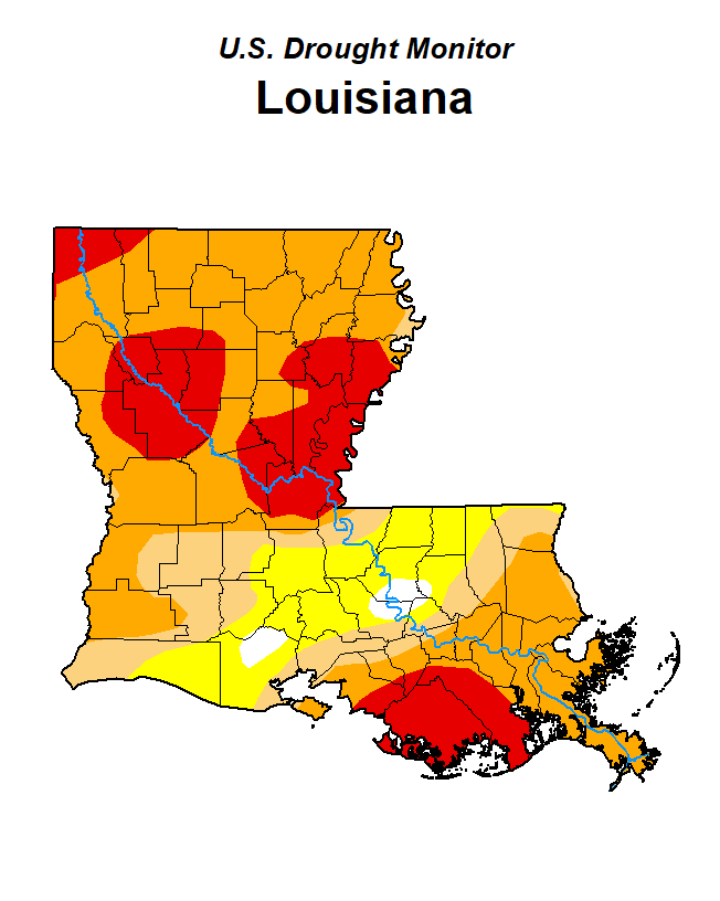 Louisiana Drought Deepens as State Enters Critical Spring Period