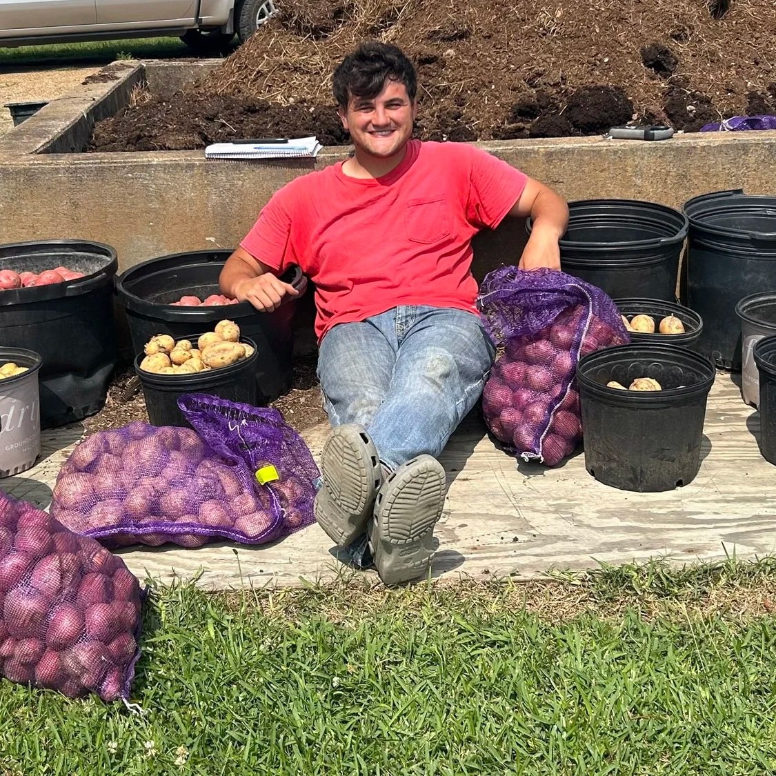 McNeese Grad Student Researching Organic Fertilizer on Potatoes and Watermelons 