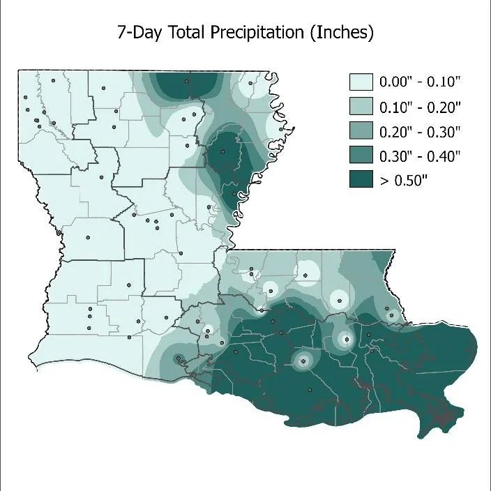 Louisiana Climate Weekly Summary: July 29-August 4, 2026