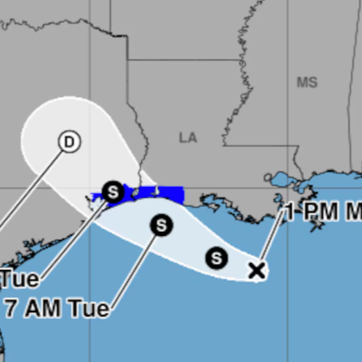 Tropical Depression 5 Forms in Gulf as Southwest Louisiana Braces for Rain and Surge