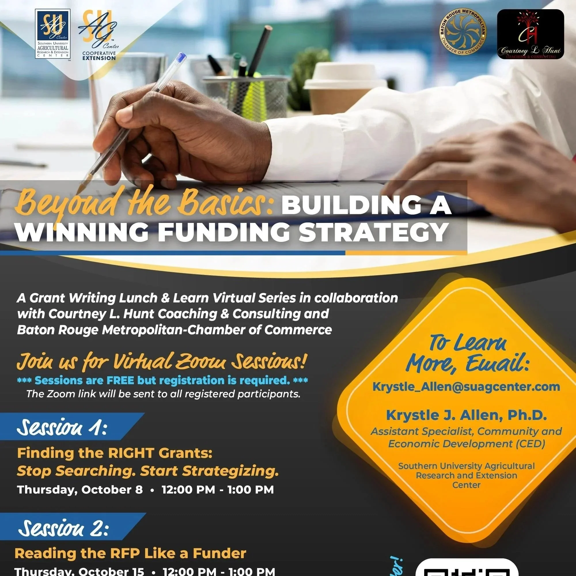 SU Ag Center to Hold a Virtual Grant Writing Lunch &amp; Learn Series